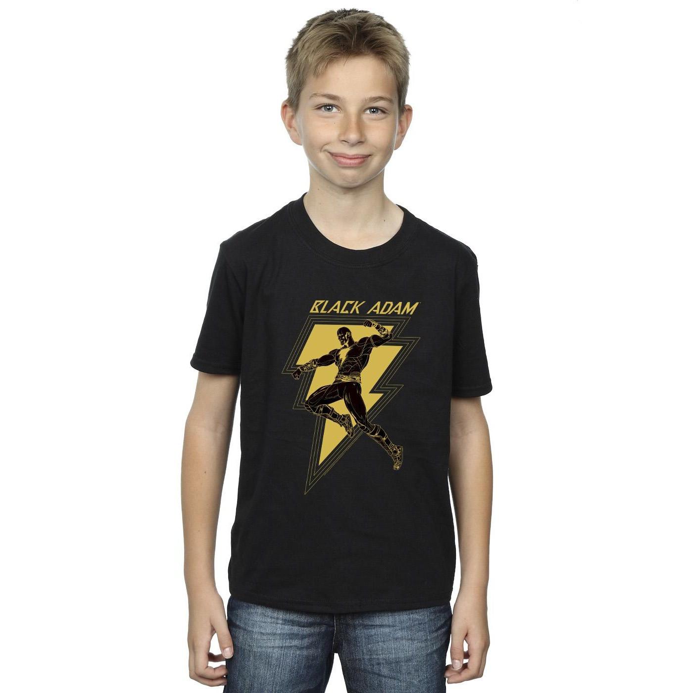 DC COMICS  Black Adam Golden Bolt Chest TShirt 