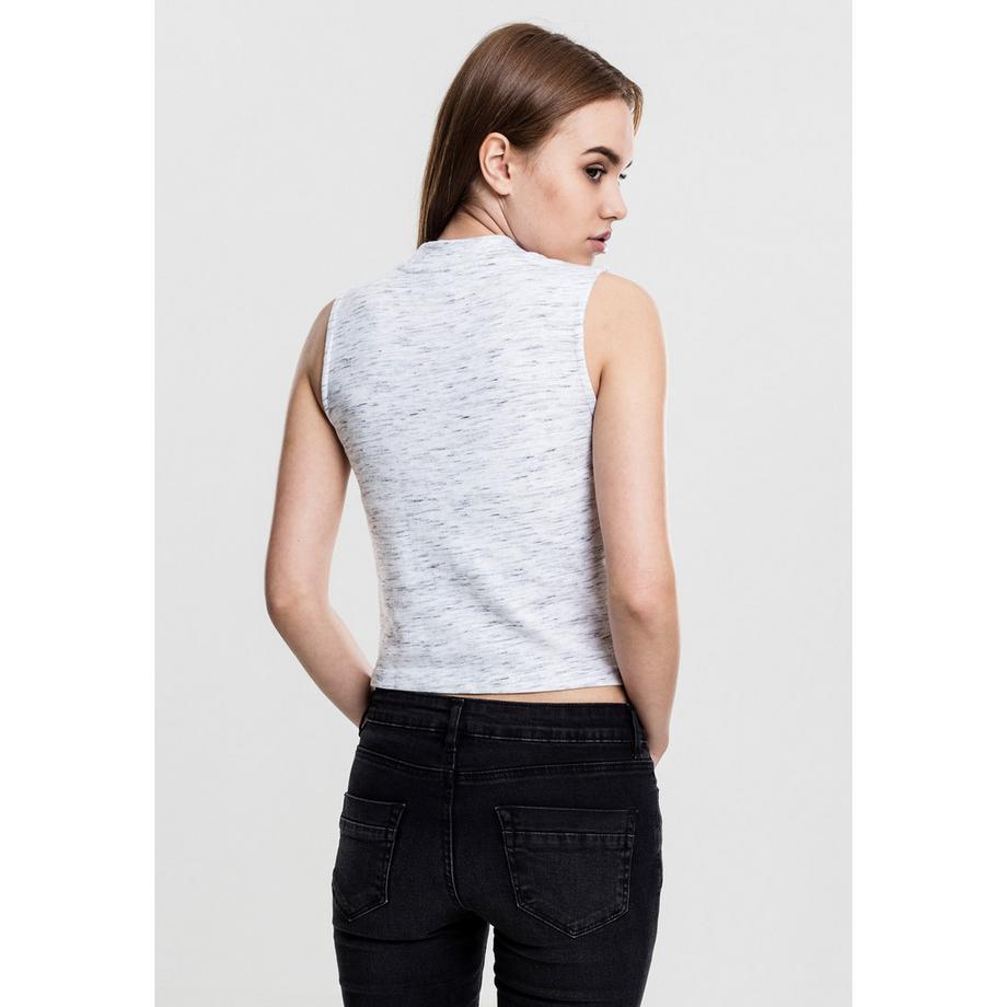 URBAN CLASSICS Space Dye Stehkragen Crop Top  