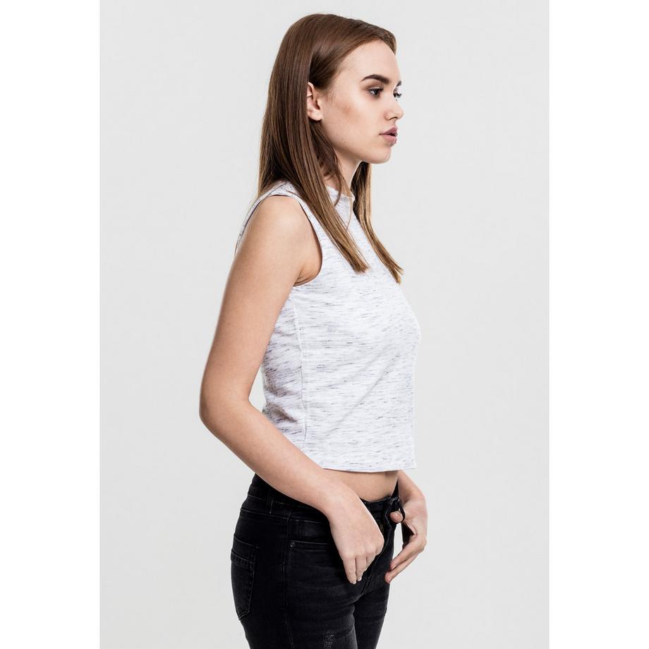 URBAN CLASSICS Space Dye Stehkragen Crop Top  