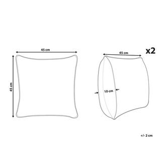 Beliani Kissen 2er Set aus Baumwolle Retro SALIZAR  
