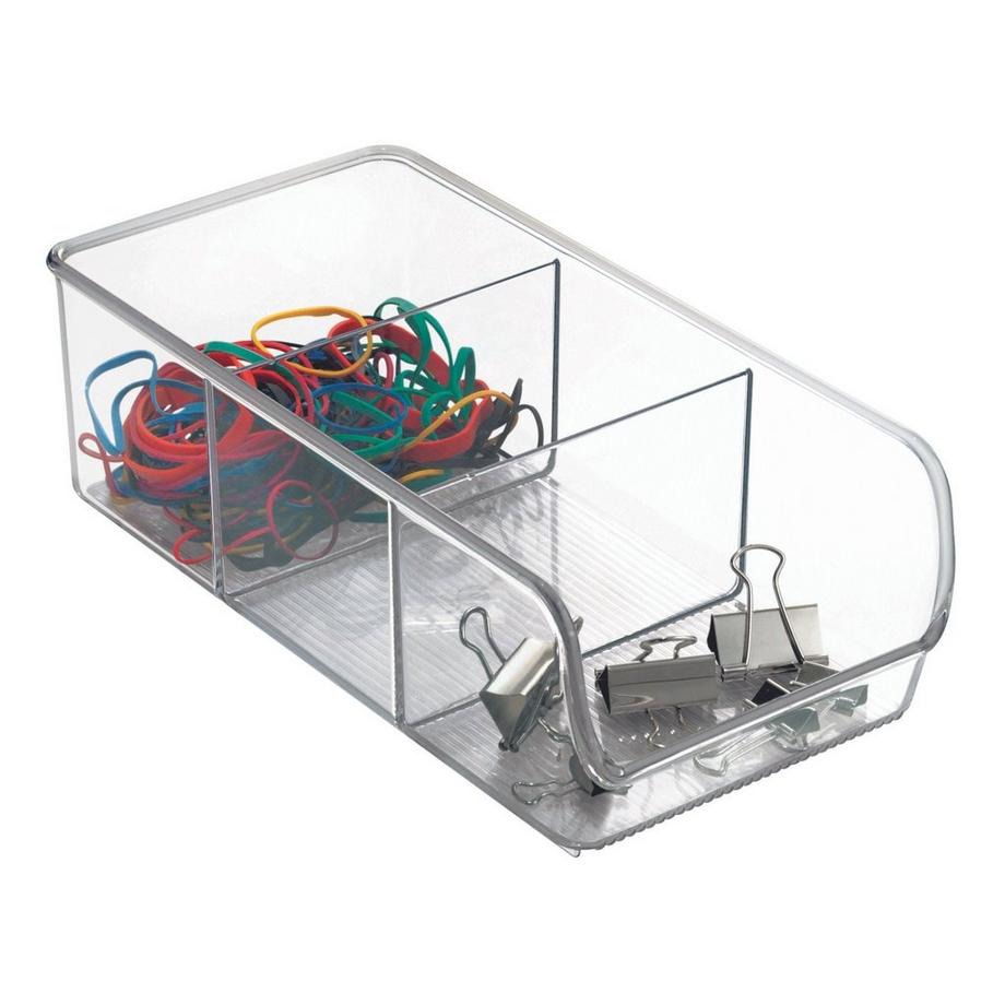 iDesign BINZ   Aufbewahrungsbehälter KLAR   mit Fächern  