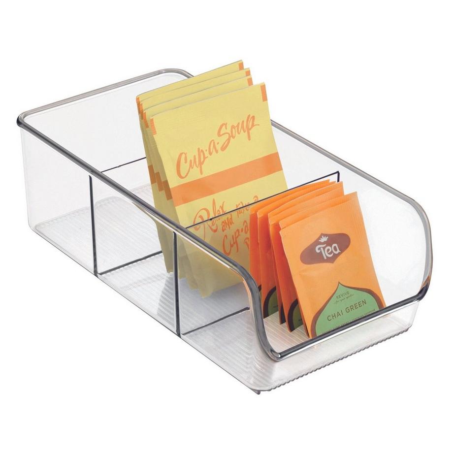 iDesign BINZ   Aufbewahrungsbehälter KLAR   mit Fächern  