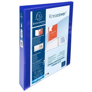 Exacompta Classeur PP personnalisable Kreacover - 4 anneaux en D 30mm - A4 maxi - x 10  