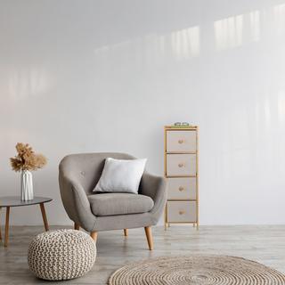 Northix Meuble de rangement étroit à 4 tiroirs  