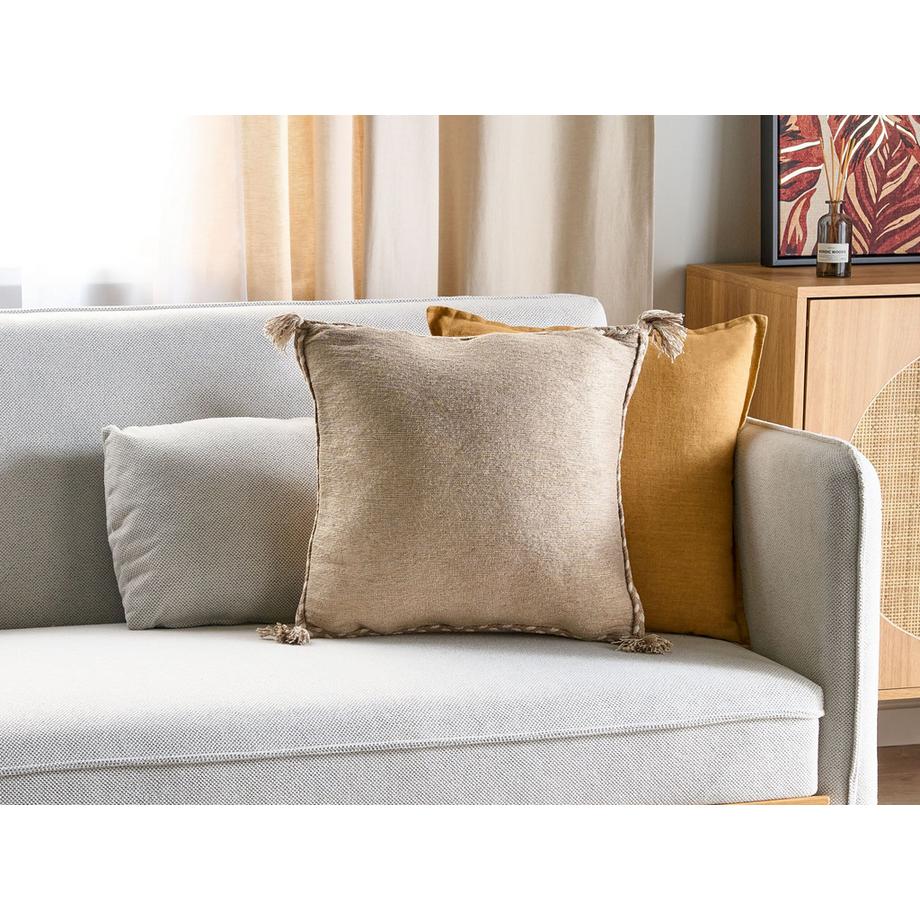 Beliani Coussin en Jute Boho ERIGERON  