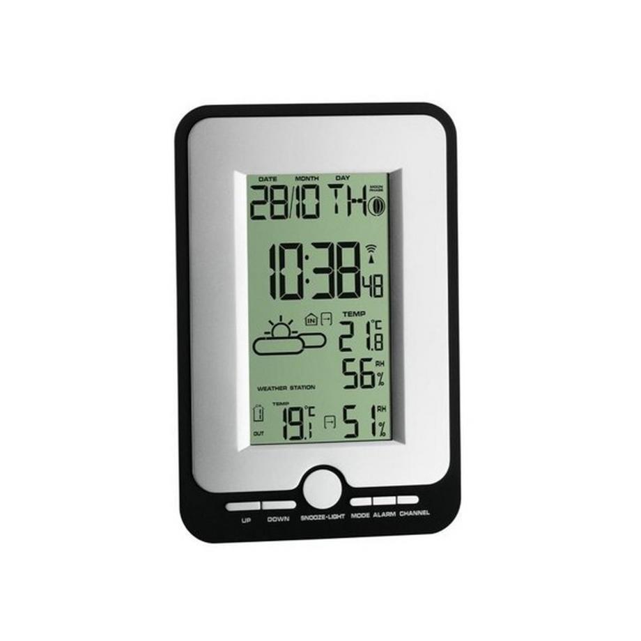 TFA-Dostmann Multy Nero, Argento LCD Batteria