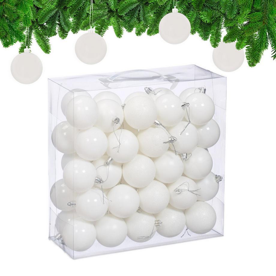 Set di palline per albero di Natale, confezione da 50