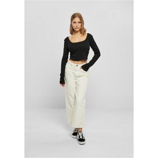 URBAN CLASSICS  t-shirt crop manches longues corsage 