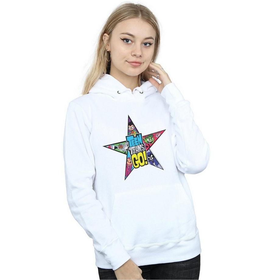 DC COMICS Teen Titans Go Star Logo Felpa con Cappuccio  