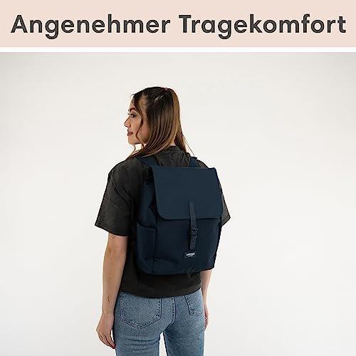 Only-bags.store Rucksack Small Blue - Ida - Kleiner Rucksack für Freizeit, Uni oder Stadt - Mit Laptopfach (bis 13  