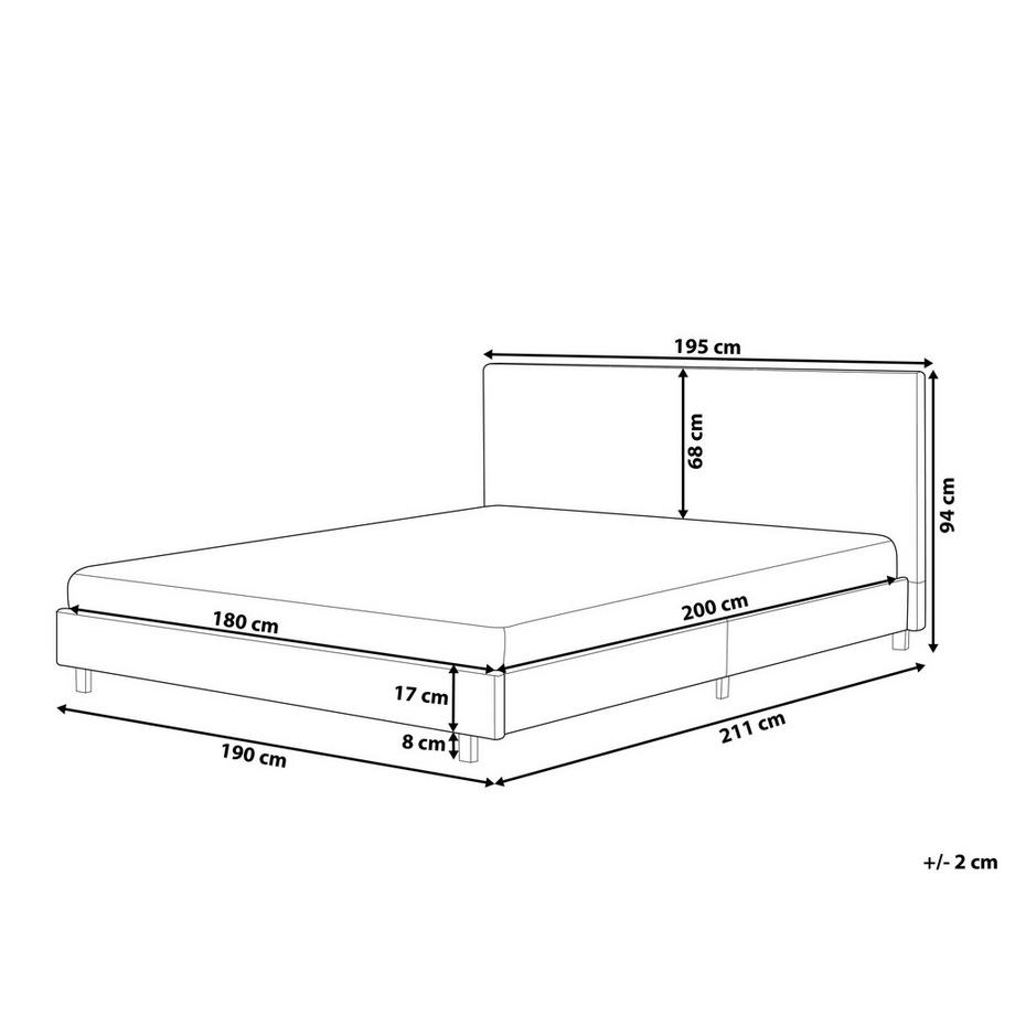 Beliani Letto en Bouclé Cottage ALBI  