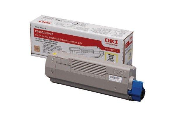 Image of OKI OKI Toner yellow 43865721 C5850/5950 6000 Seiten - ONE SIZE