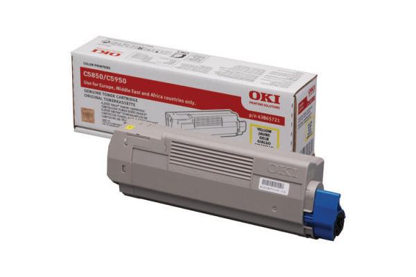 OKI  OKI Toner yellow 43865721 C5850/5950 6000 Seiten 