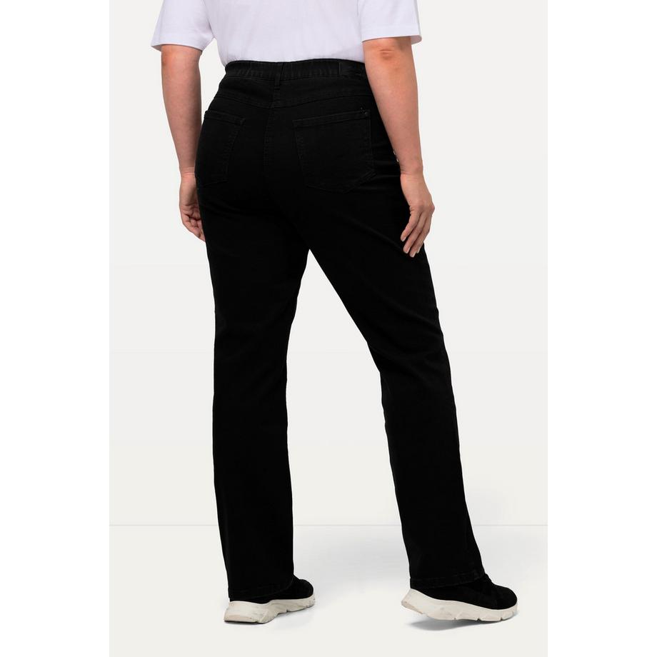 Ulla Popken Mandy Straight Leg 5-Pocket Stretch Jeans  