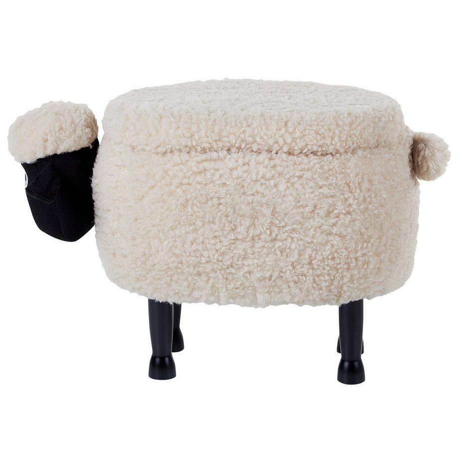 Beliani Tierhocker mit Stauraum aus Stoff  SHEEP  