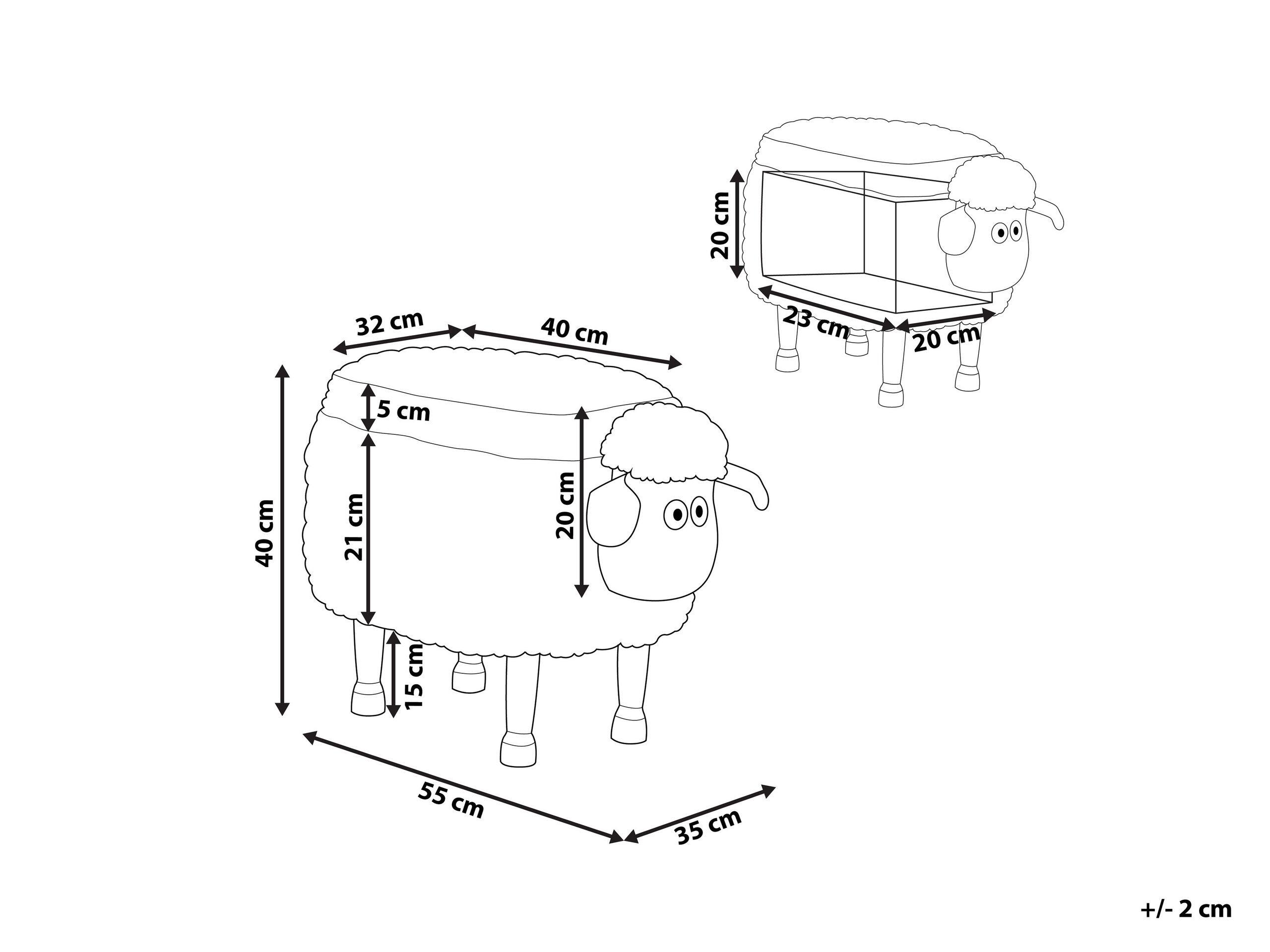 Beliani Sgabello en Poliestere Moderno SHEEP  