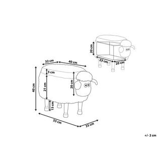 Beliani Sgabello en Poliestere Moderno SHEEP  