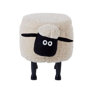 Beliani Tabouret de rangement animal en Tissu Moderne SHEEP  