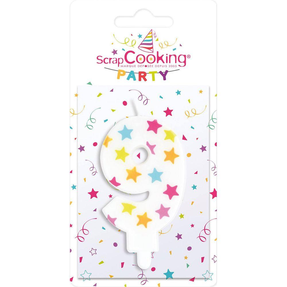 ScrapCooking Kerze Zahl 9  