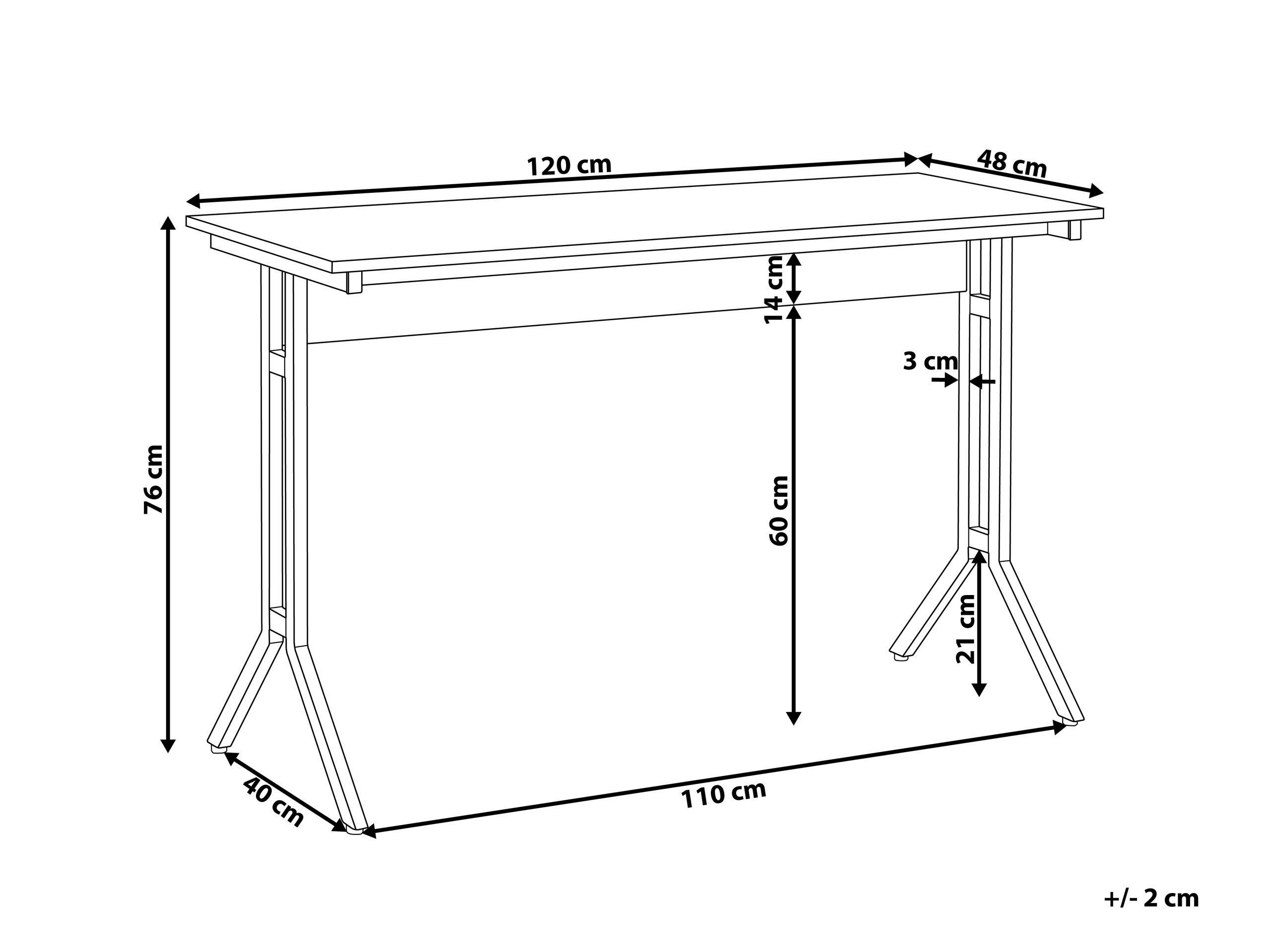 Beliani Table de bureau en MDF Industriel CREEK  