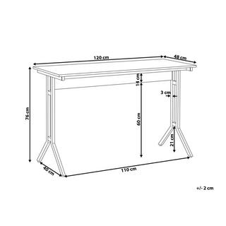 Beliani Table de bureau en MDF Industriel CREEK  