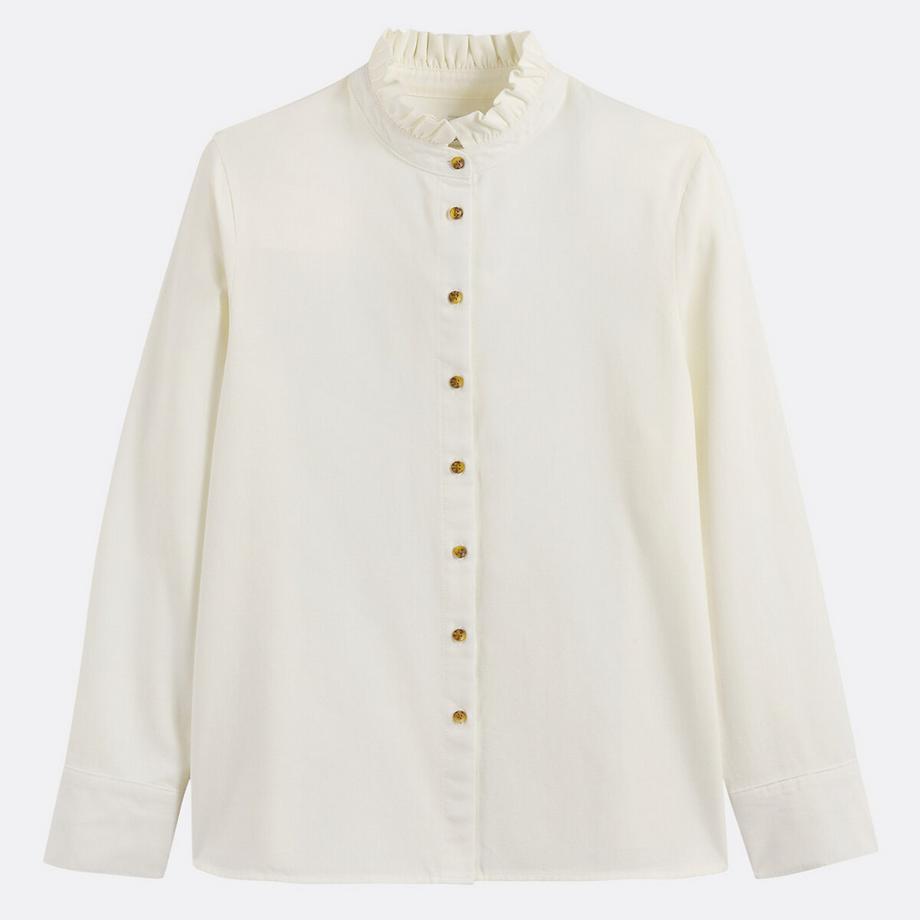 La Redoute Collections Chemise manches longues col montant volanté  