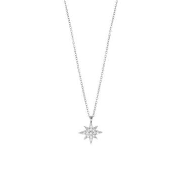 Stern mit Zirkonia Kette 1599 Rhodium