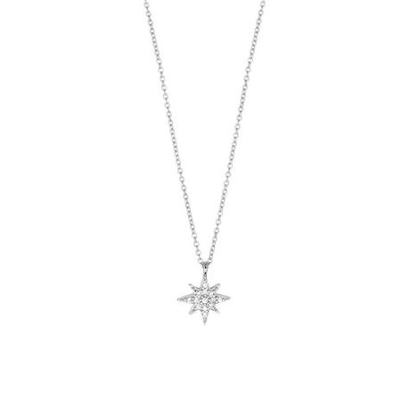 PHANTASYA  Stern mit Zirkonia Kette 1599 Rhodium 