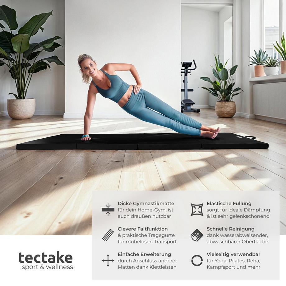 Tectake  Tapis de Gymnastique Pliable 