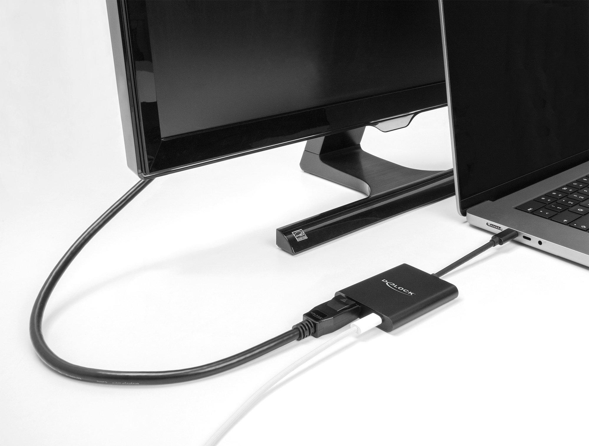 DeLock  DeLOCK USB Type-C Adapter zu DisplayPort 0,13 m USB tipo-C DisplayPort + USB Type-C Nero 