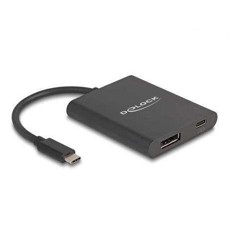 DeLock  DeLOCK USB Type-C Adapter zu DisplayPort 0,13 m USB Typ-C DisplayPort + USB Type-C Schwarz 