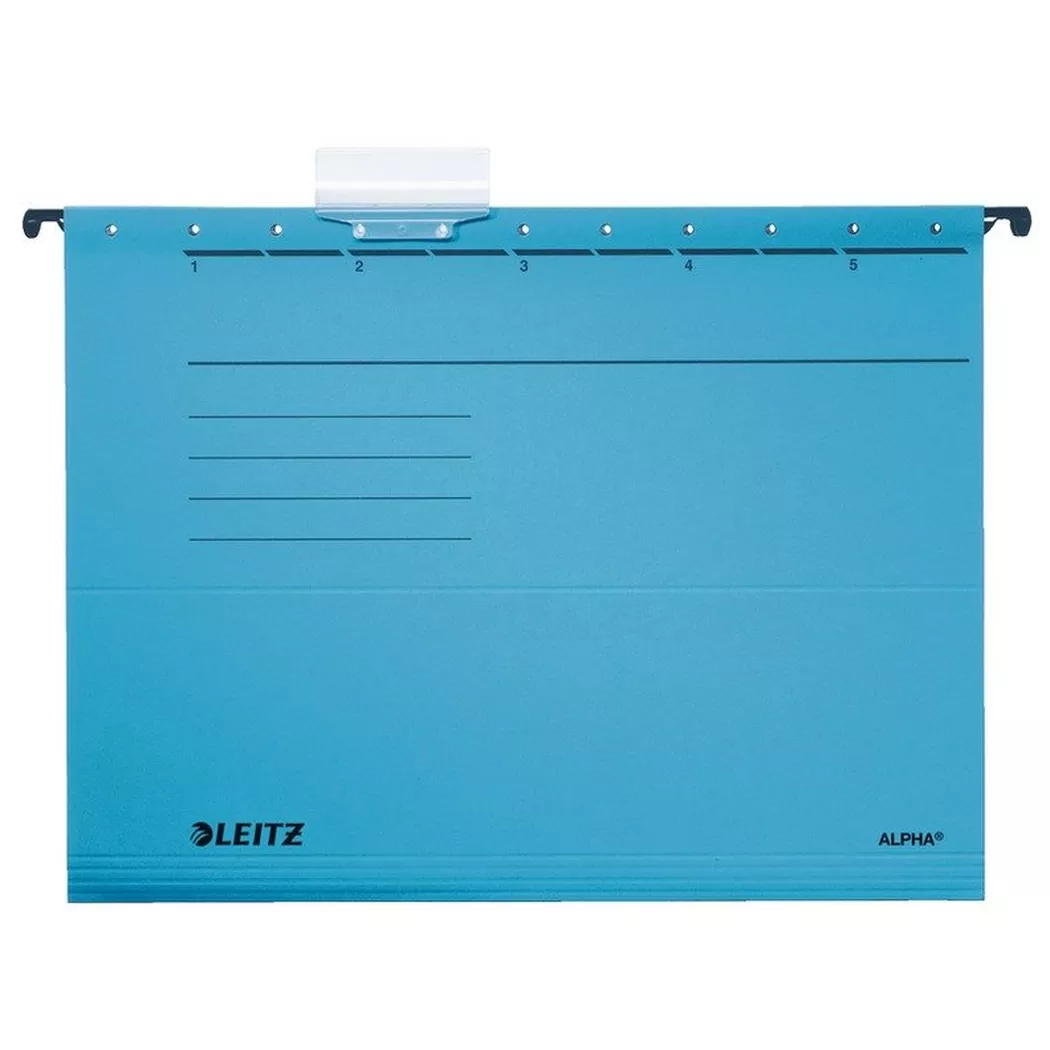 Leitz – Hängemappe Alpha A4 19853035 blau 5 Stück, One Size, Blau