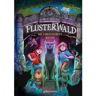 Flüsterwald - Eine neue Bedrohung. Die versteinerten Katzen. (Flüsterwald, Staffel II, Bd. 2) Suchanek, Andreas; Grubing, Timo (Illustrationen) Copertina rigida 