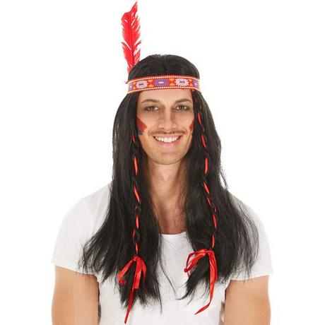 Tectake  Perücke Indianer 