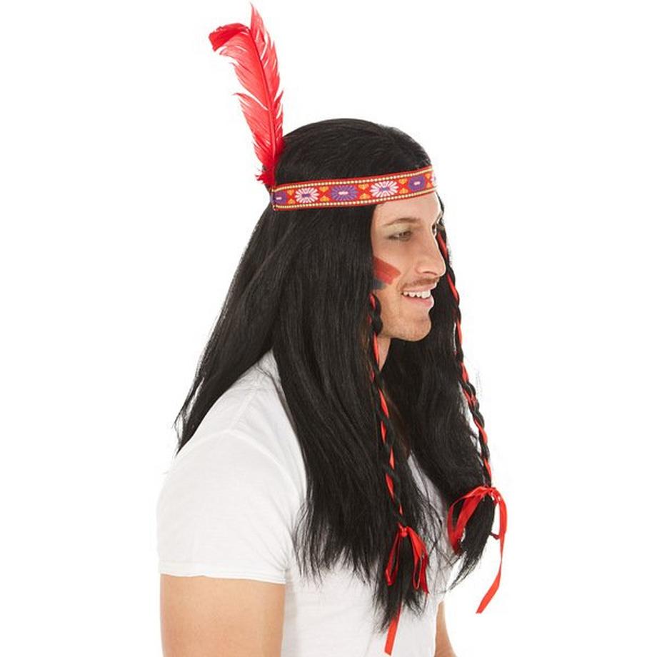 Tectake  Perücke Indianer 