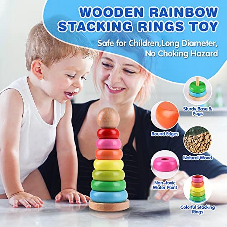 Activity-board  4 in 1 Spielzeug ab 6-12 Monate, Holzspielzeug Sensorisches Baby Spielzeug Motorikspielzeug, 