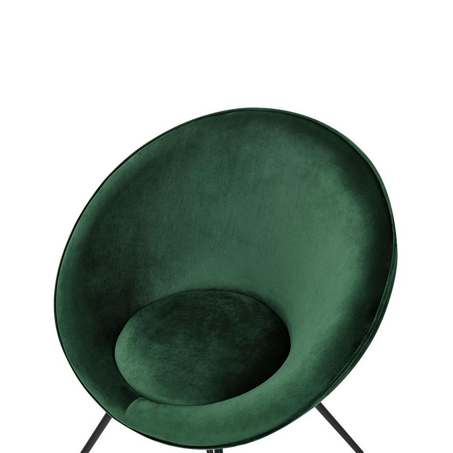 Beliani Sedia da pranzo en Velluto Retrò FLOBY II  