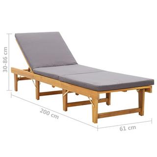 VidaXL Chaise longue bois  