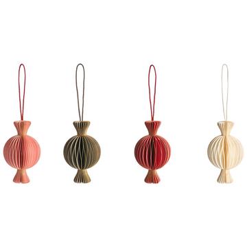 Weihnachtsbaumschmuck 16er Set aus Papier Klassisch RAUMA