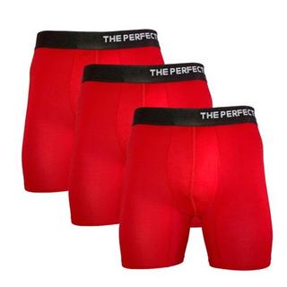 The Perfect Underwear  Bambus Boxer-shorts, rosso (3 Stk. pro Pack), Größe S 