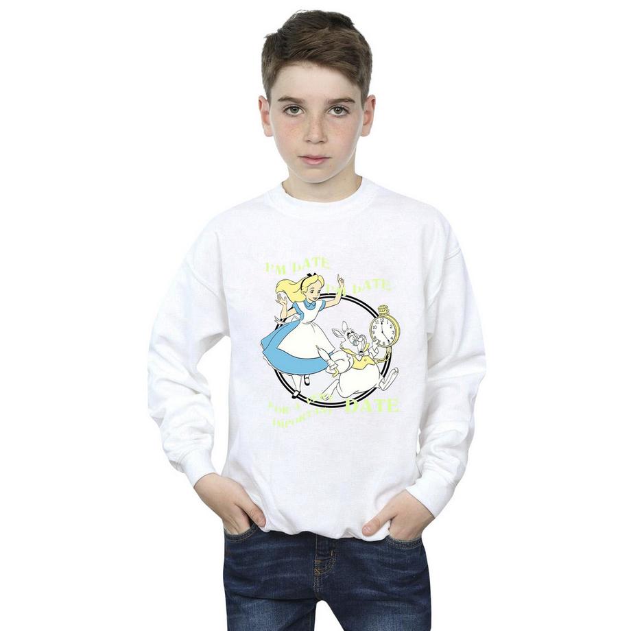 Disney  Alice In Wonderland I'm Late Sweatshirt 