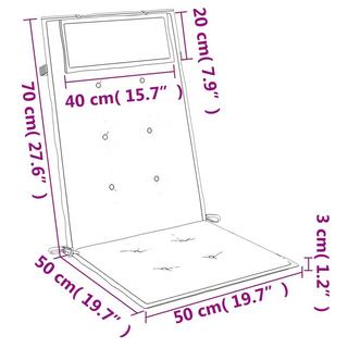 VidaXL cuscino per sedia con schienale alto Tessuto  