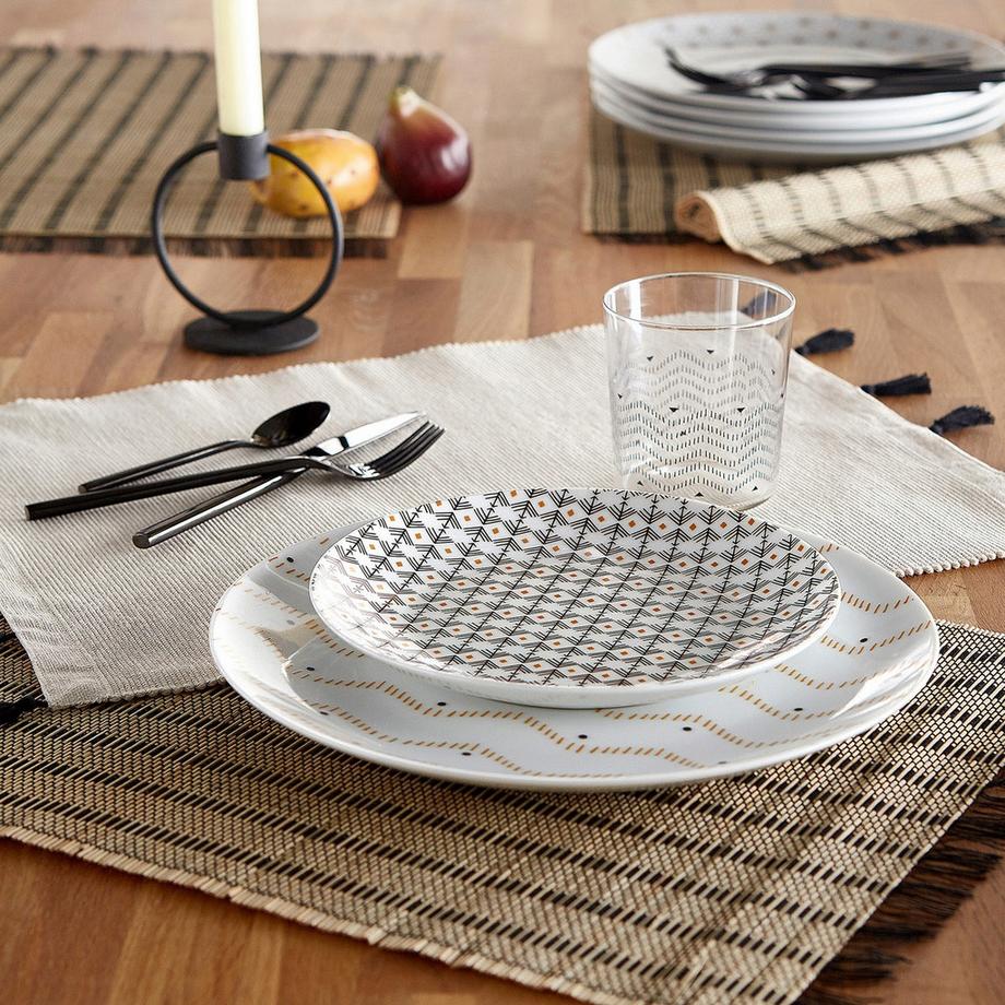 La Redoute Intérieurs  4 Tischsets Typhia mit Fransen 