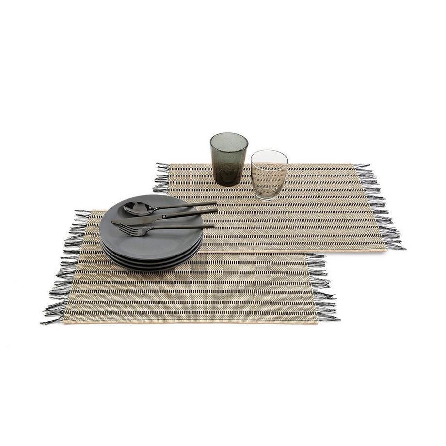 La Redoute Intérieurs  4 Tischsets Typhia mit Fransen 