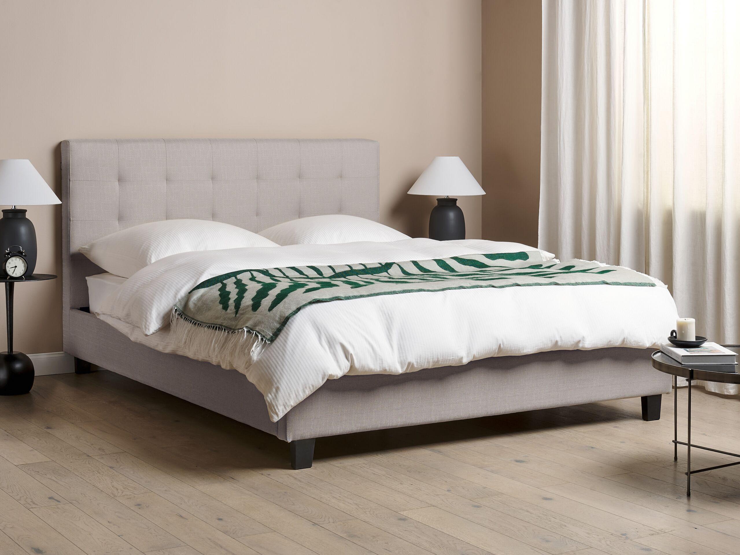 Beliani Letto con rete a doghe en Poliestere Glamour ROCHELLE  