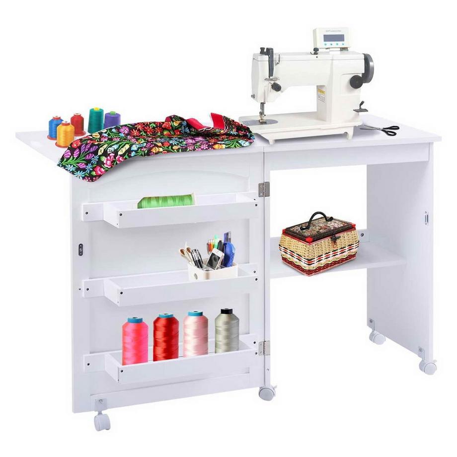 Northix Table de machine à coudre pliable table de couture table polyvalente table de travail de bureau  