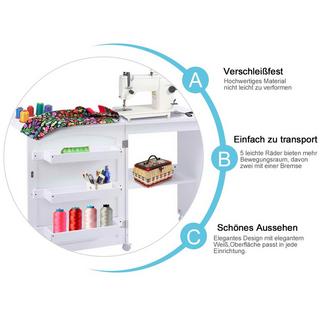 Northix Faltbar Nähmaschinentisch Nähtisch Mehrzwecktisch Schreibtisch Arbeitstisch  