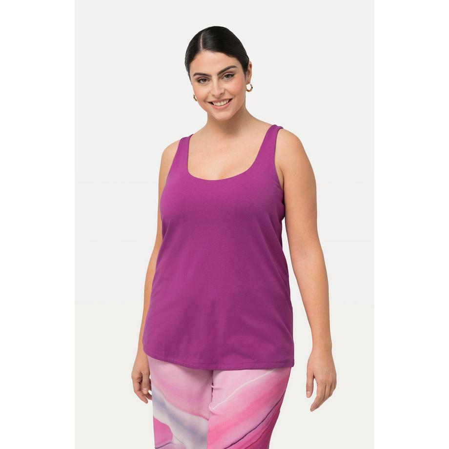 Ulla Popken Ärmelloses doppellagiges Rundhals Top  