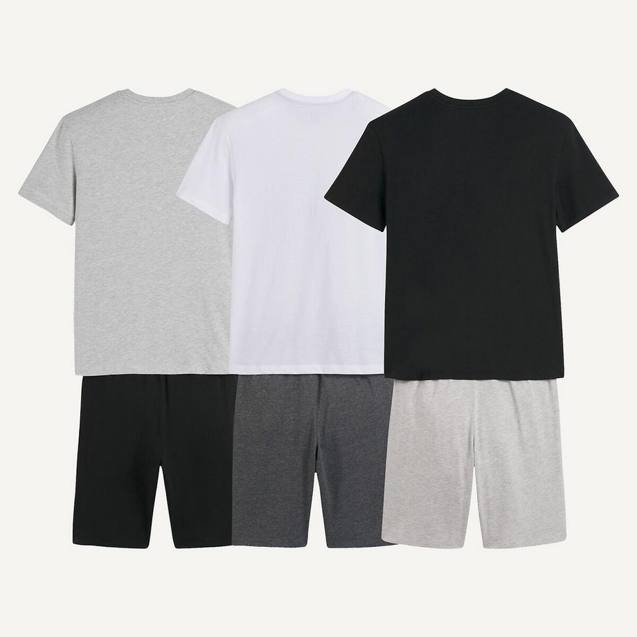 La Redoute Collections  3er-Pack Kurzpyjamas 