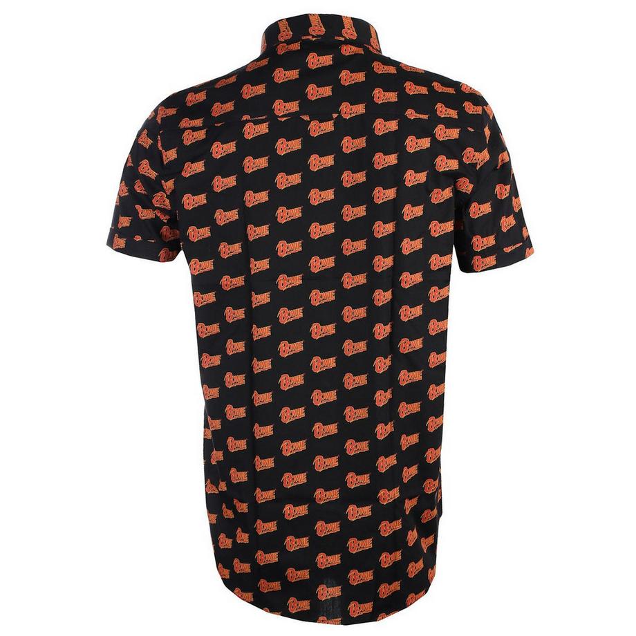 David Bowie Logo Imprimé Chemise Manches Courtes  